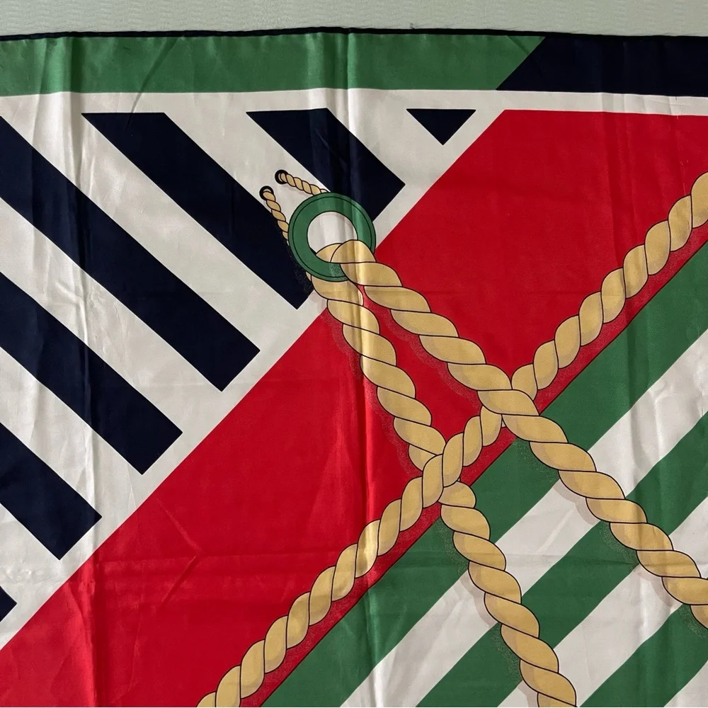 Vintage Loredano Nautical Silk Scarf